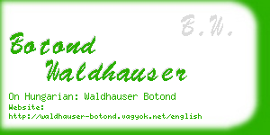 botond waldhauser business card